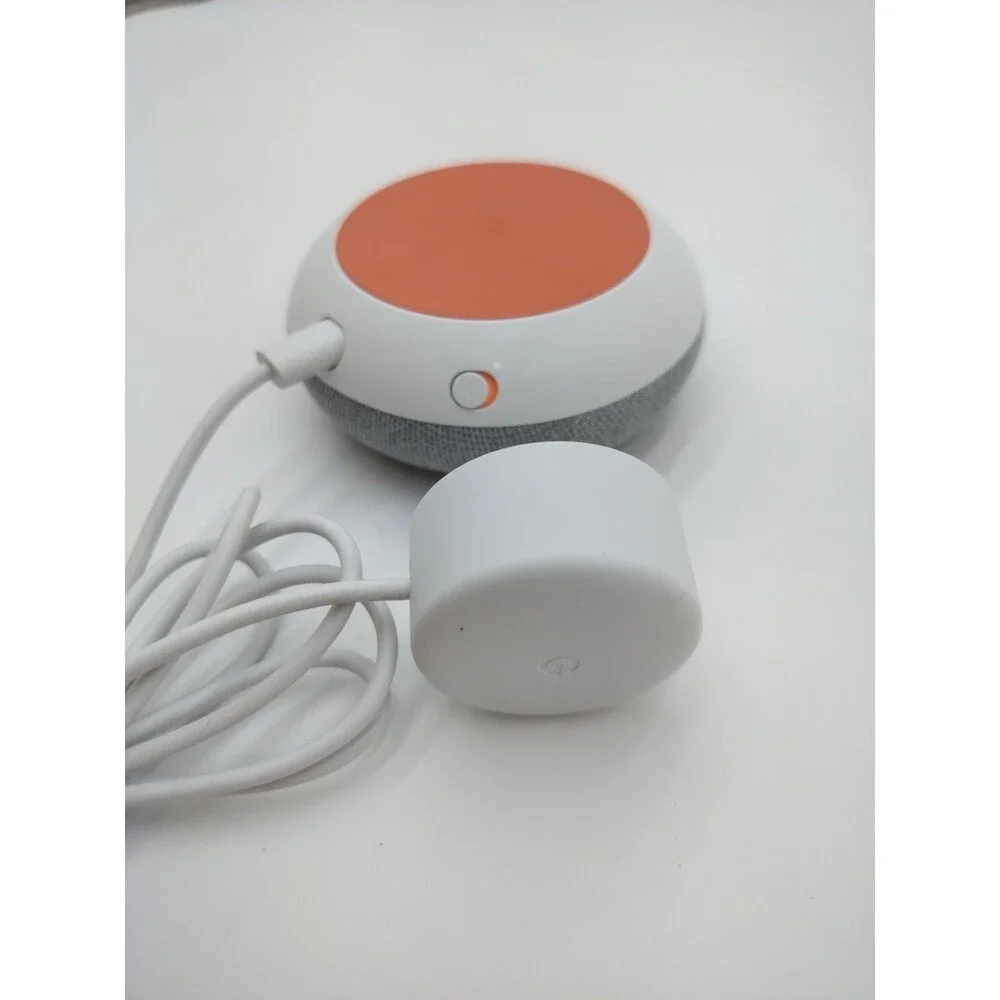 Google Home Mini Smart Speaker H0A 1st Gen with Power Adapter Gray Tested (Read)